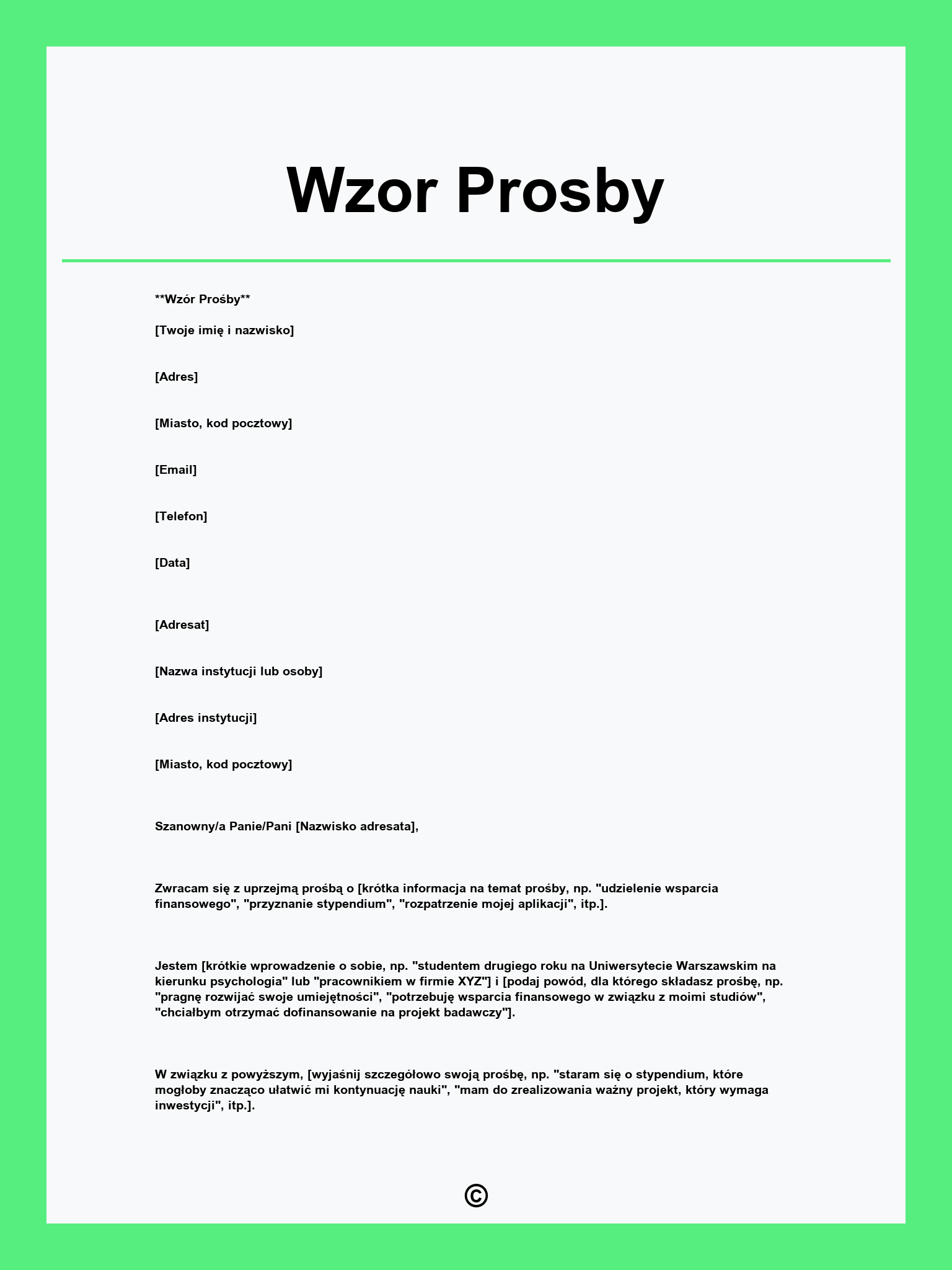Wzor Prosby